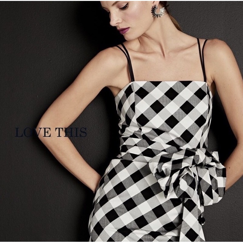 WHBM Gingham Sheath Dress with Removable Belt ( harga web 2.5jt ) dress cantik original branded