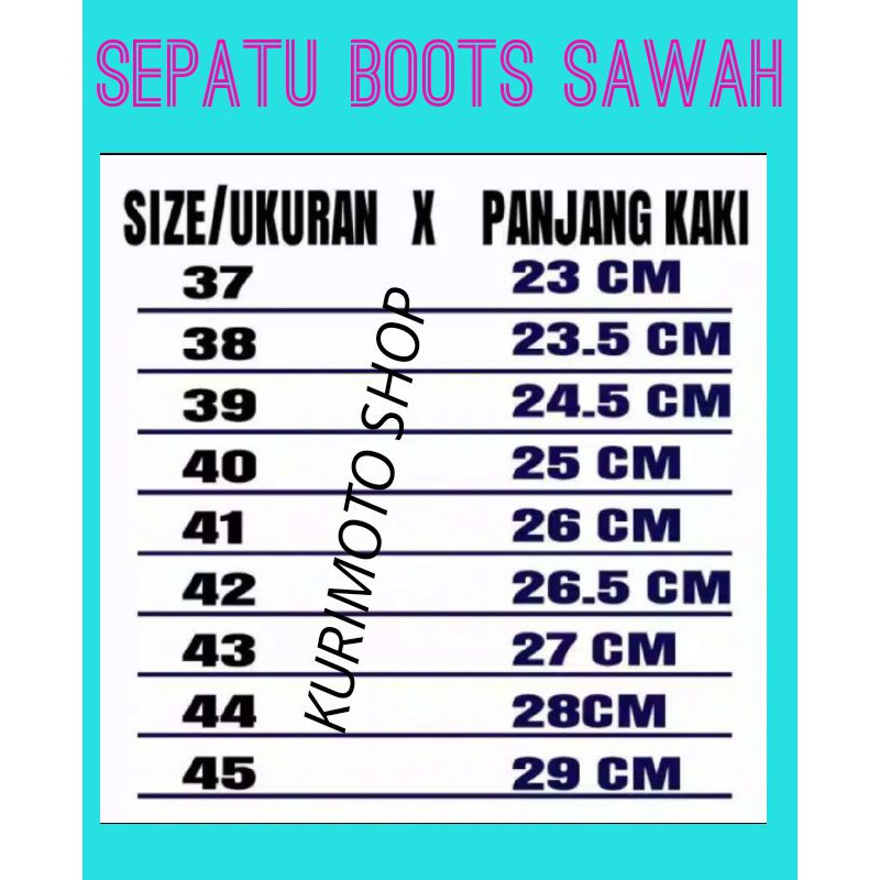 SEPATU BOOT KARET PETANI SAWAH  TERNAK MANCING 55CM CELANA SEPATU BOOTS 110 CM ANTI LUMPUR