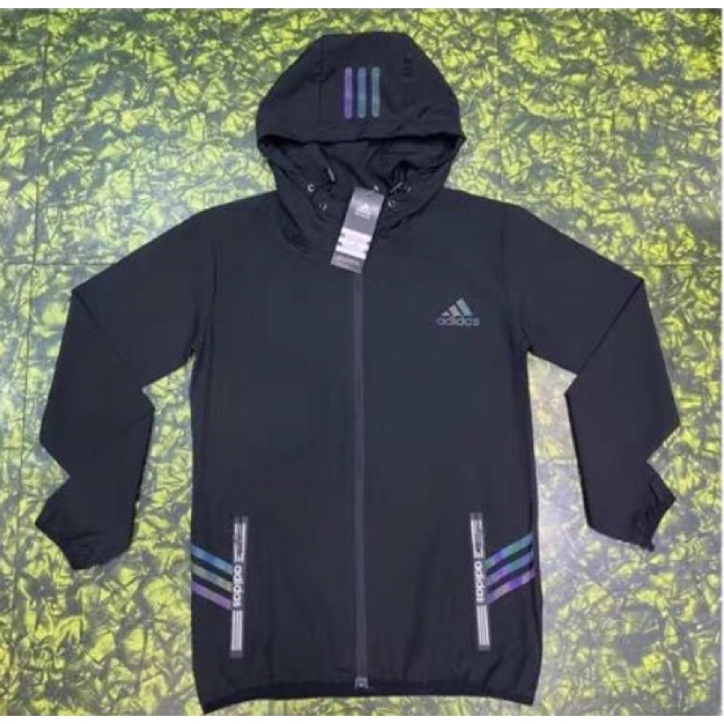 JAKET MICRO  LENGAN PANJANG TOPI KUPLUK ADIDAS IMPORT RUNNING