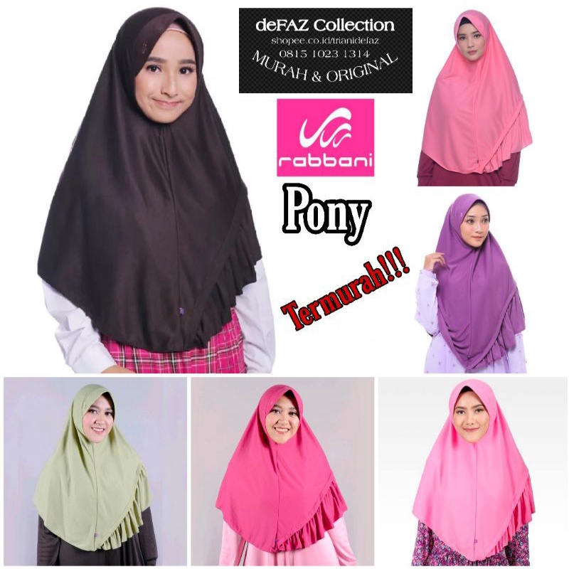 Kerudung Hijab Rabbani Original Pony.