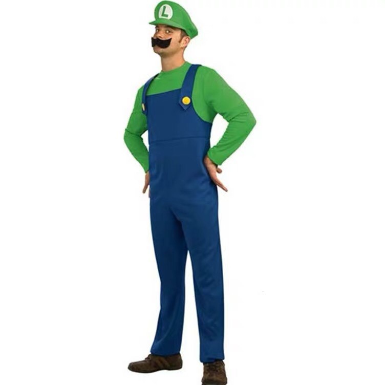 BAJU ONESIE KOSTUM SUPER MARIO LUIGI ANAK DEWASA PIYAMA BAJU TIDUR COSPLAY KIGURUMI