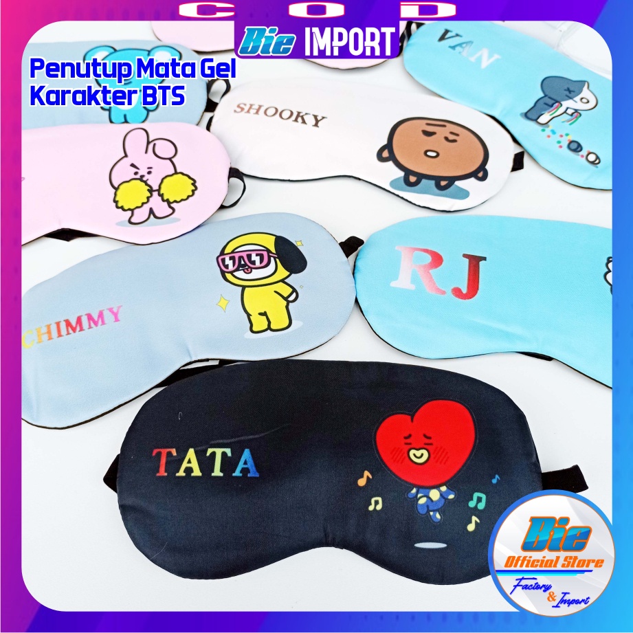 Penutup Mata Tidur Gel BTS Korea Premium Impor Best Seller