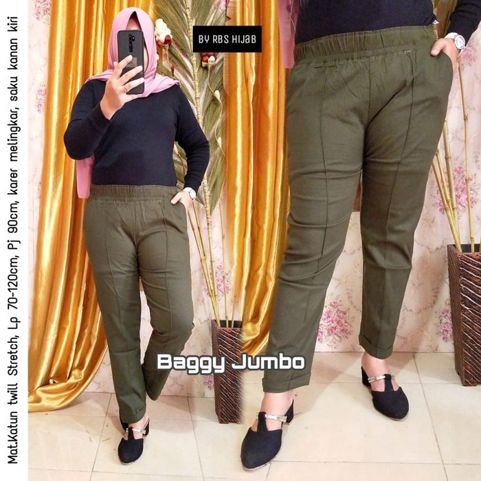 VILLY Baggy SUPER JUMBO Katun Strecth Wanita