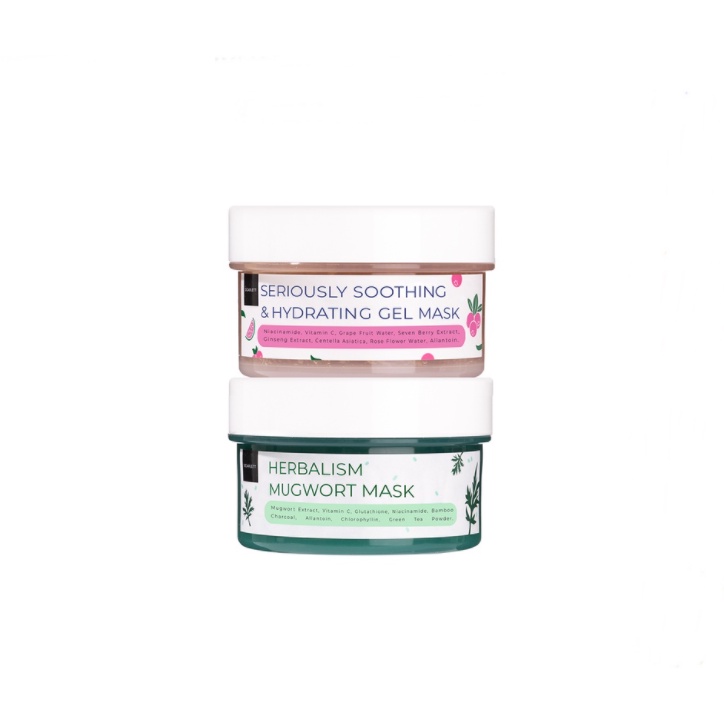 ✿ MADAME ✿ SCARLETT WHITENING MASK - HERBALISM MUGWORT SERIOUSLY SOOTHING &amp; HYDRATING GEL MASKER WAJAH