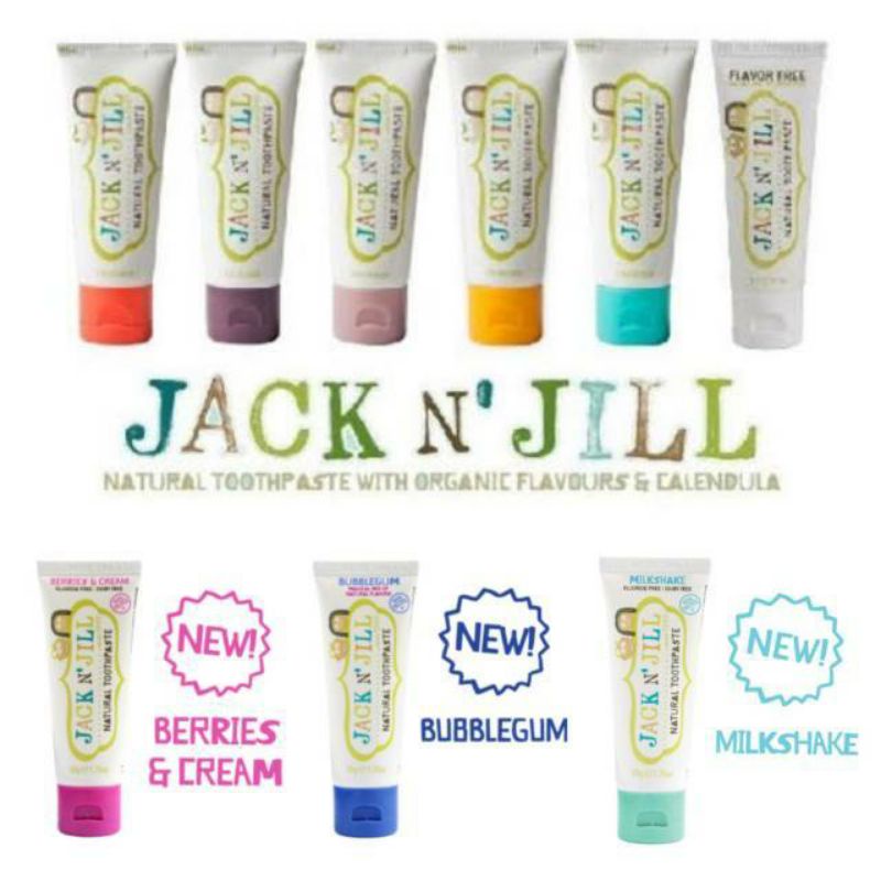 Jack n jill natural toothpaste 50 gr/pasta gigi natural