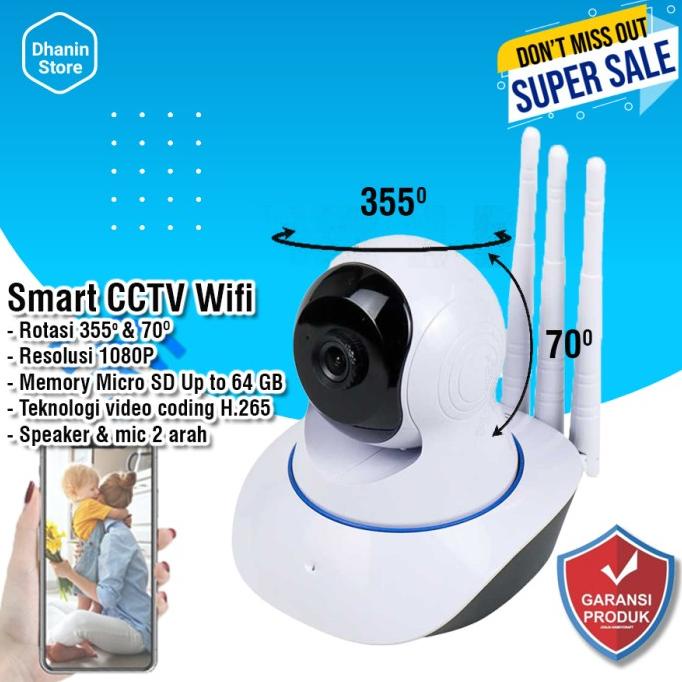 Kamera Cctv Wifi Mini Kecil Indoor Smart Camera 1080P Speaker 2 Arah Biasmuai