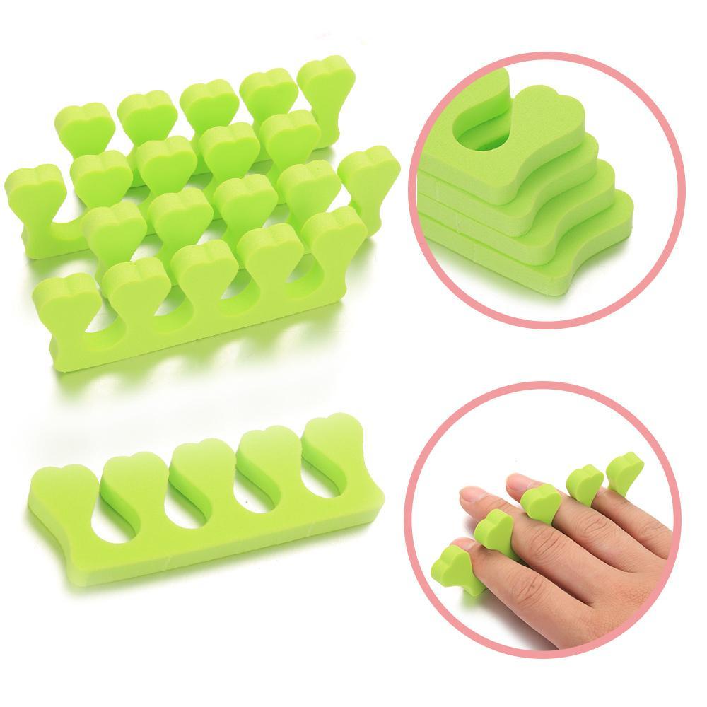 R-FLOWER 50pcs Warna Acak Pemisah Jari Jari Kaki Kecantikan Pedicure Manicure Sponge Foam