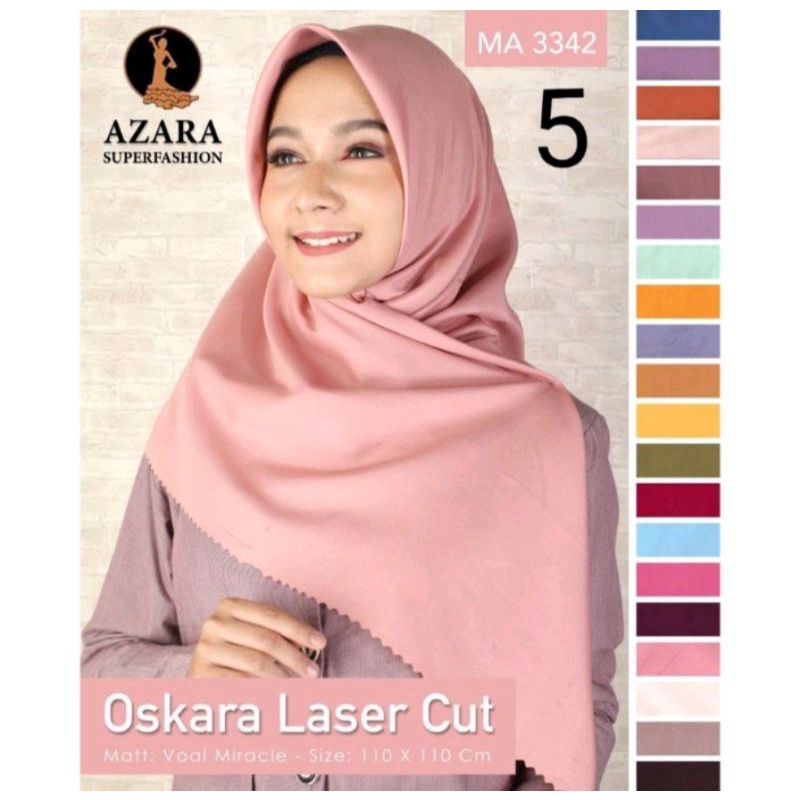 hijab segi empat oskara/ jilbab segi empat lasercut/hijab azzahra