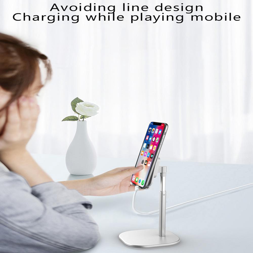 Cell Phone Universal Telescopic Desktop Stand / Luxury Aluminum Alloy Angle &amp; Height Adjustable Phone Holder Stand For Desk / Compatible with All Mobile Phones And tablet