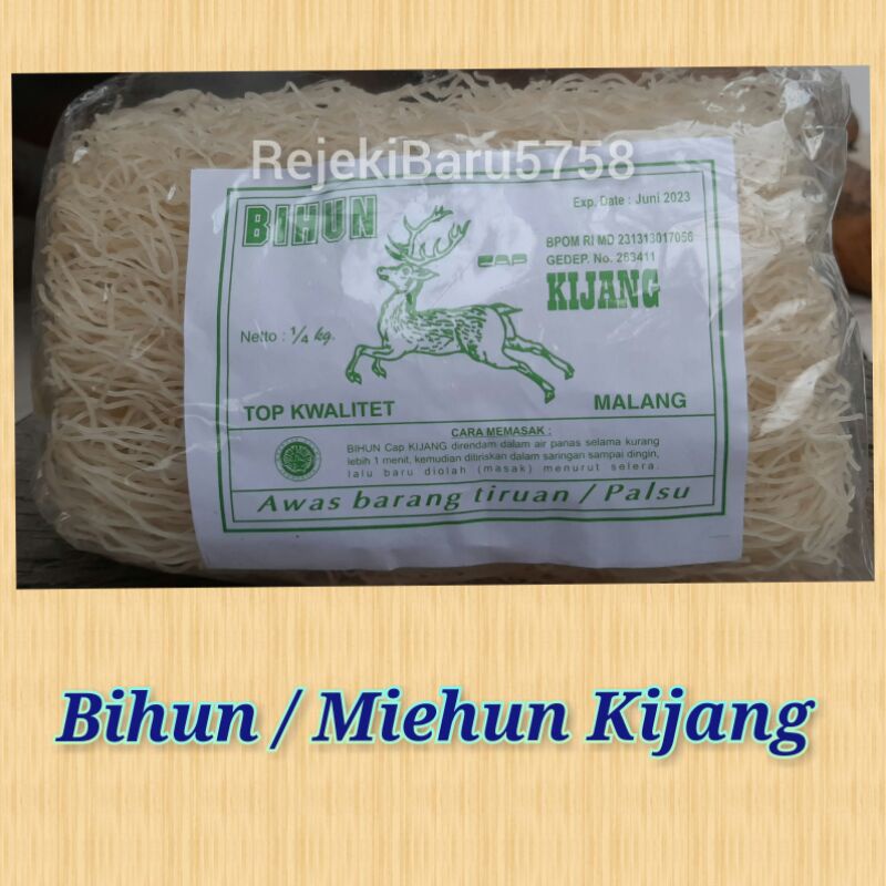 

Bihun Miehun Mihun Cap Kijang 250gr