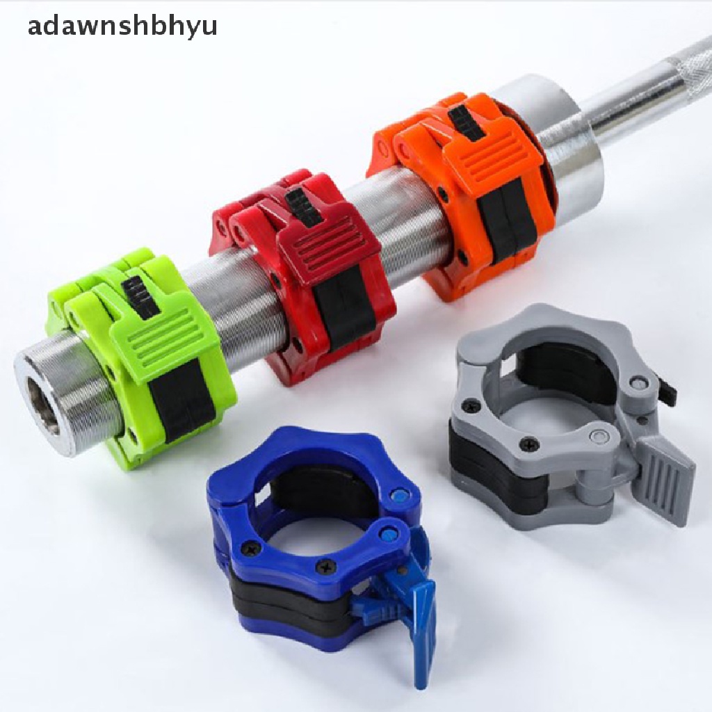 Adawnshbhyu 1pasang 2 &quot;Spinlock Collars Barbel Collar Lock Dumbell Clips Clamp Angkat Berat