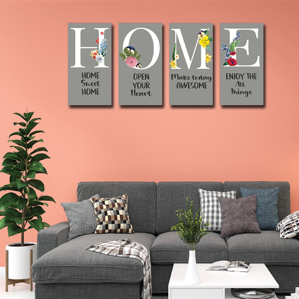 #13 Kamilastorindo Hiasan Dinding Poster Kayu Pajangan Walldecor Quotes Home Sweet Home