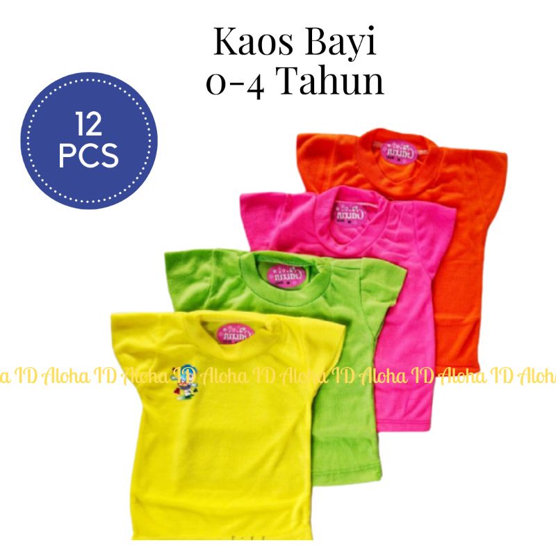 1 lusin (12 pcs kaos) oblong bayi stabilo Best Quality
