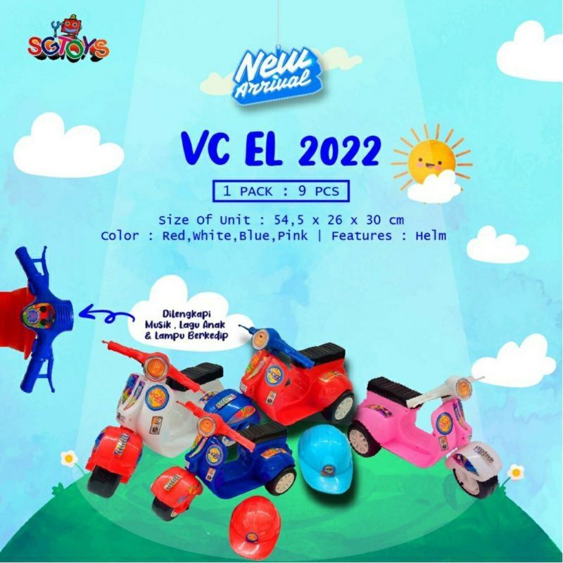 Vespa Mini Musik / Motor Vespa Dorong Anak