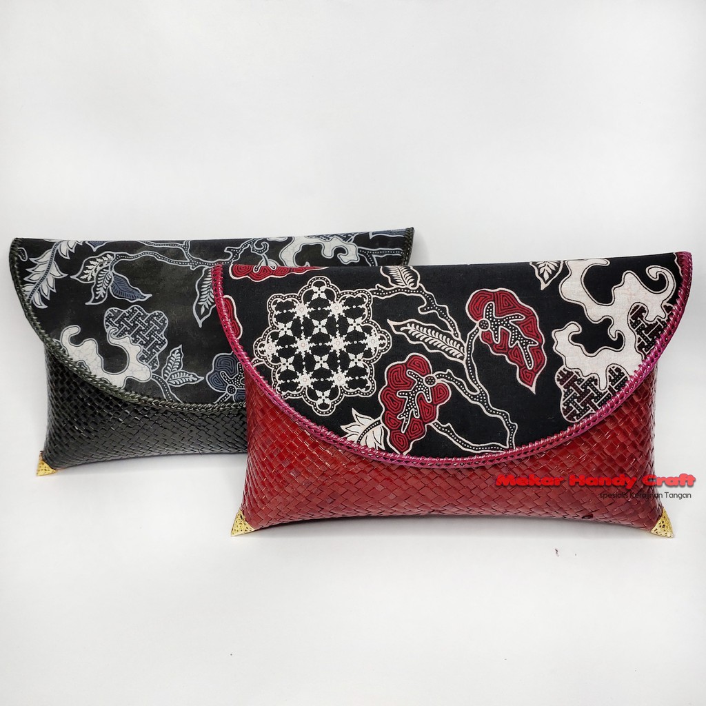 Clutch Batik Dompet Anyaman Pandan