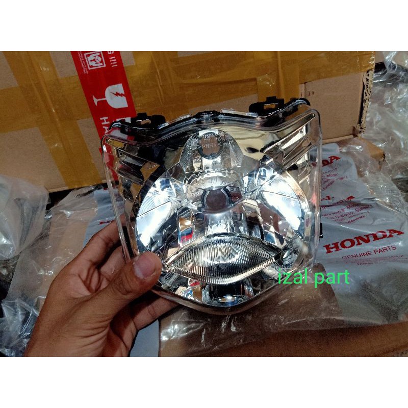 lampu depan beat karbu 2008 2012 ori ahm atau reflektor beat karbu lama