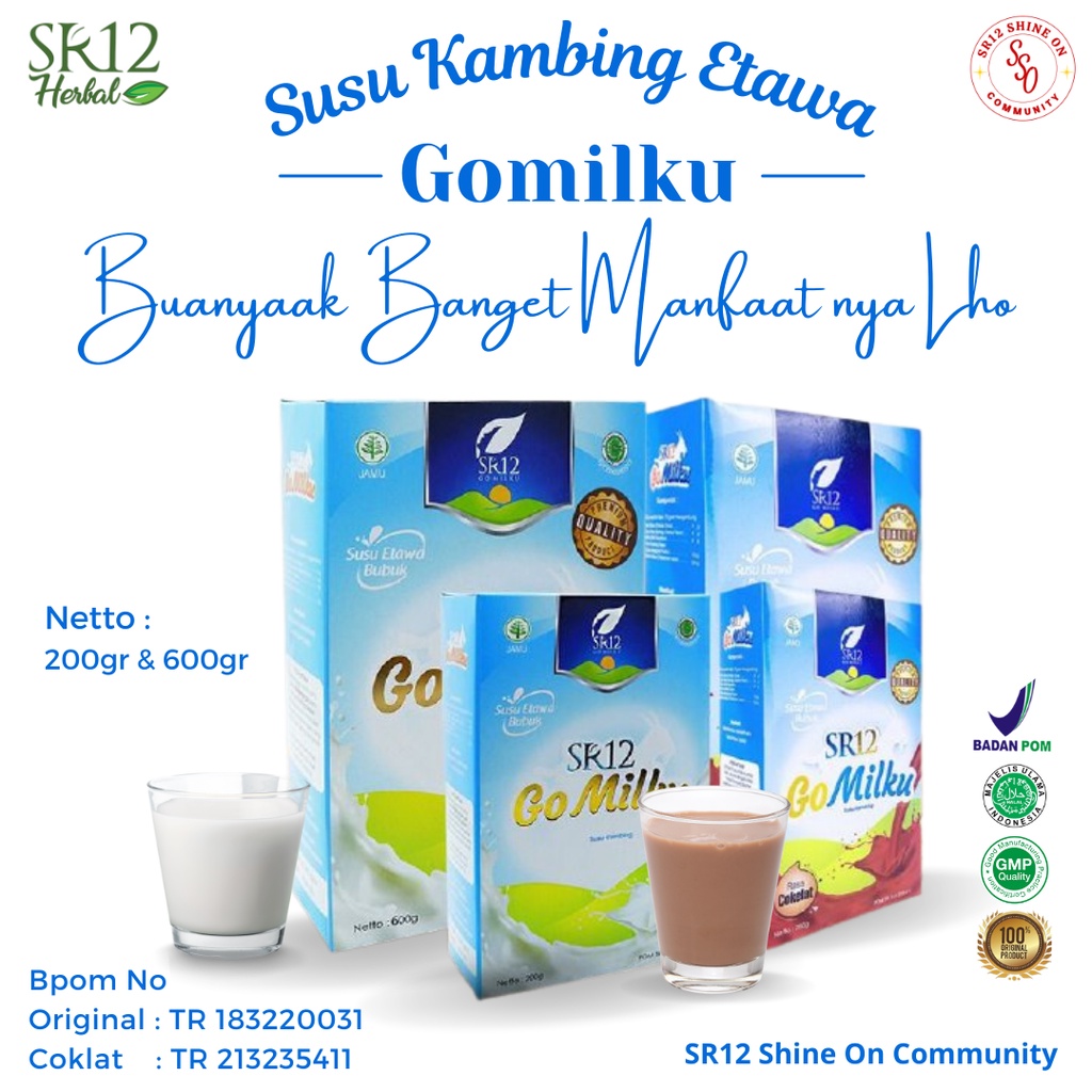 

Go Milku SR12 Susu Kambing Etawa Asli Susu Kambing Etawa Bubuk BPOM