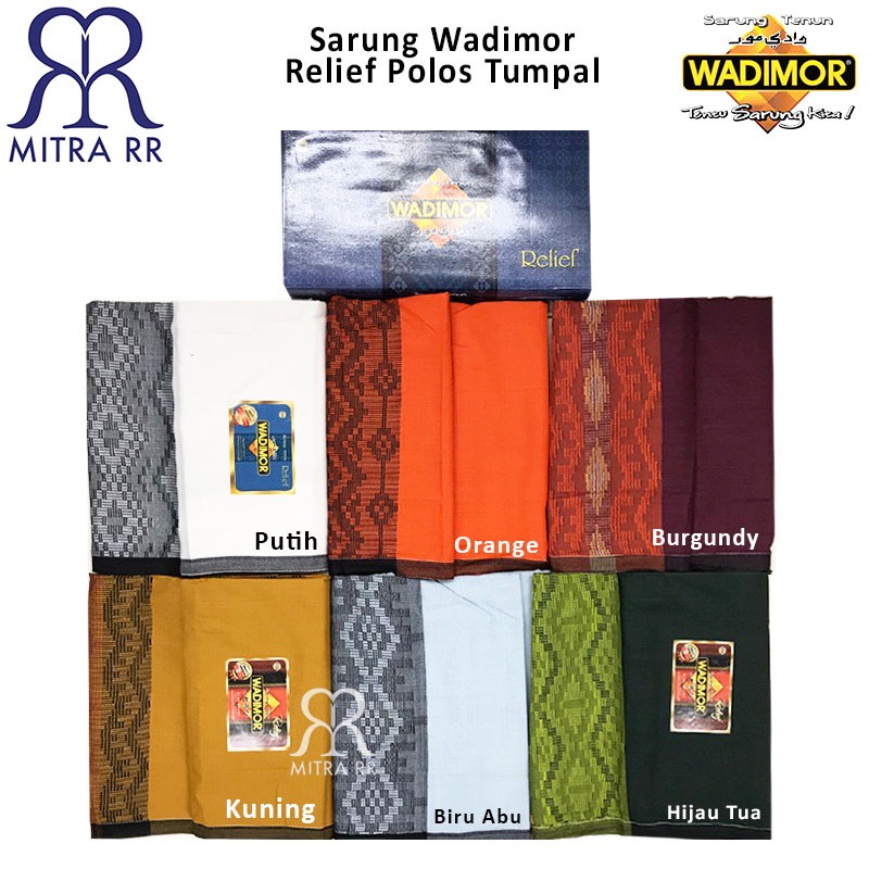 Sarung Tenun WADIMOR motif RELIEF Tumpal Satuan / Grosir Sarung Dewasa