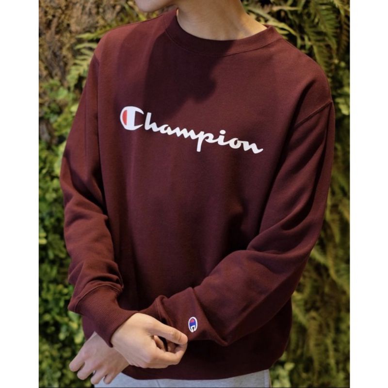 Creweneck Champion Script UNISEX Logo Original Logo Original  Japan Market C3- Q003 ( Barcode )