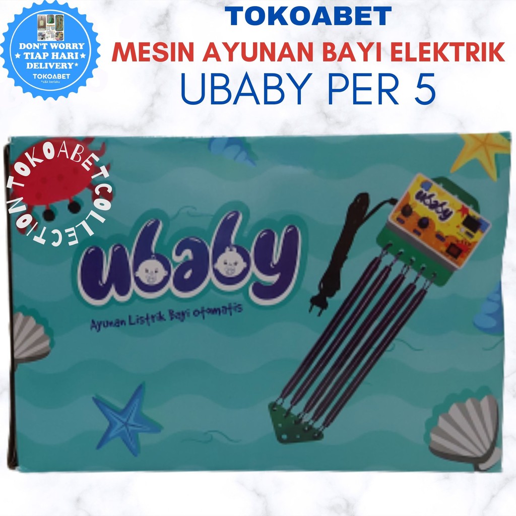 UBABY 5 PER Mesin Ayunan Bayi Listrik Otomatis Lengkap Per bisa Atur Kecepatan Musik Timer TOKOABET