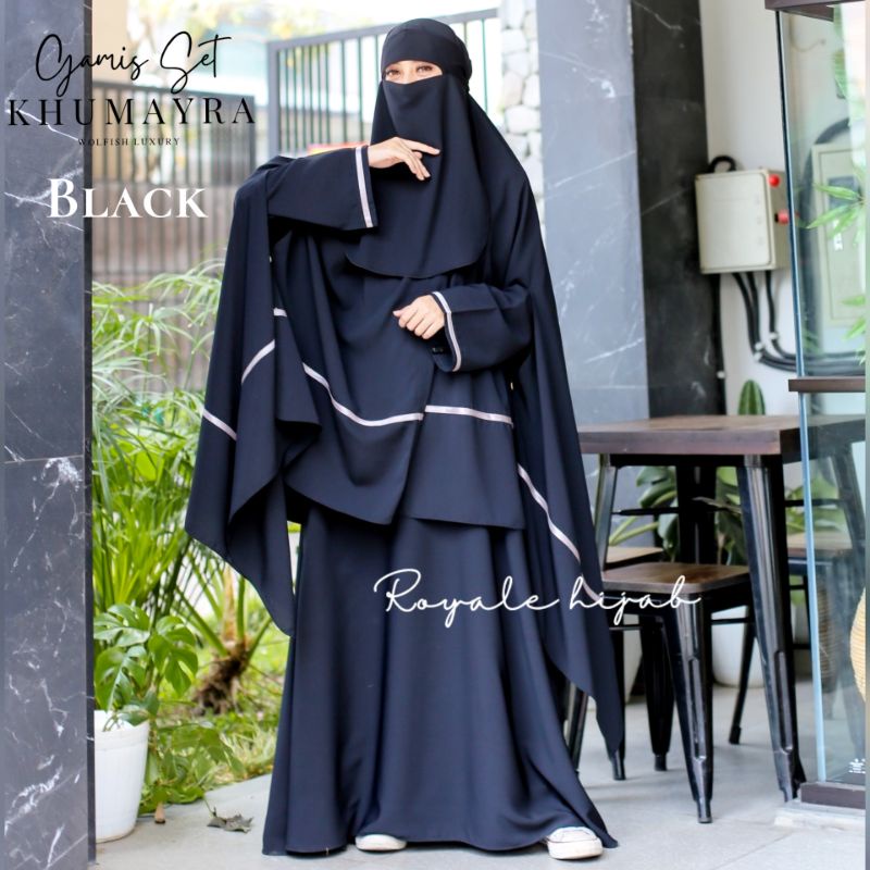 Khumayra syari|gamis cadar|gamis sunnah|gamis niqob|gamis syari|ori royale