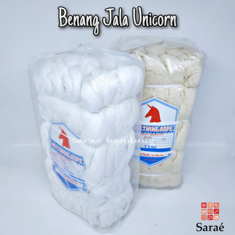 Benang RAJUT Jala Unicorn/ BUKAN BENANG JALA IKAN / BUKAN BAHAN NYLON /(Polyester-Putih) -