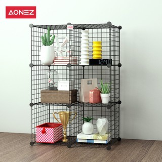 Aonez rak besi  Rak jaring  besi  lemari  multifunctional rack 