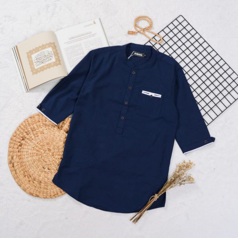 Baju koko pria model kurta bahan oxford