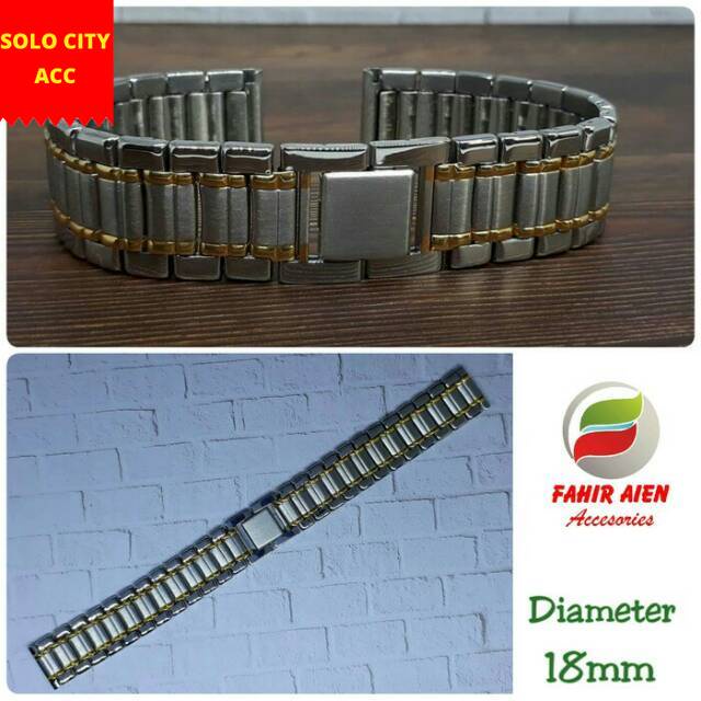 TALI JAM TANGAN RANTAI 18mm STRAP TALI JAM TANGAN RANTAI 18mm UNIVERSAL