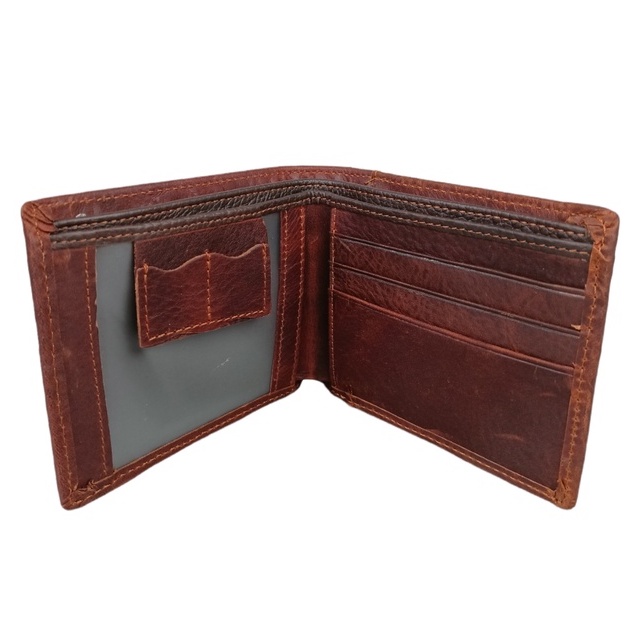 Dompet Lipat Pria Kulit Asli / Dompet Pria Model Pendek Genuine Leather