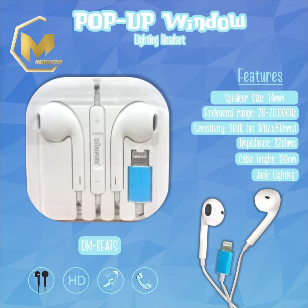 bm033 Headset headsfree Hf earphone Beats DIINAMI i pone 7G 7+ 8G 8+ X XR XS MAX 11 11 pro 11 pro Max 12mini 12 12 pro 12 pro Max 13 mini 13 13 pro 13 pro Max 14 14+(Max) 14 pro 14pro Max MA1834