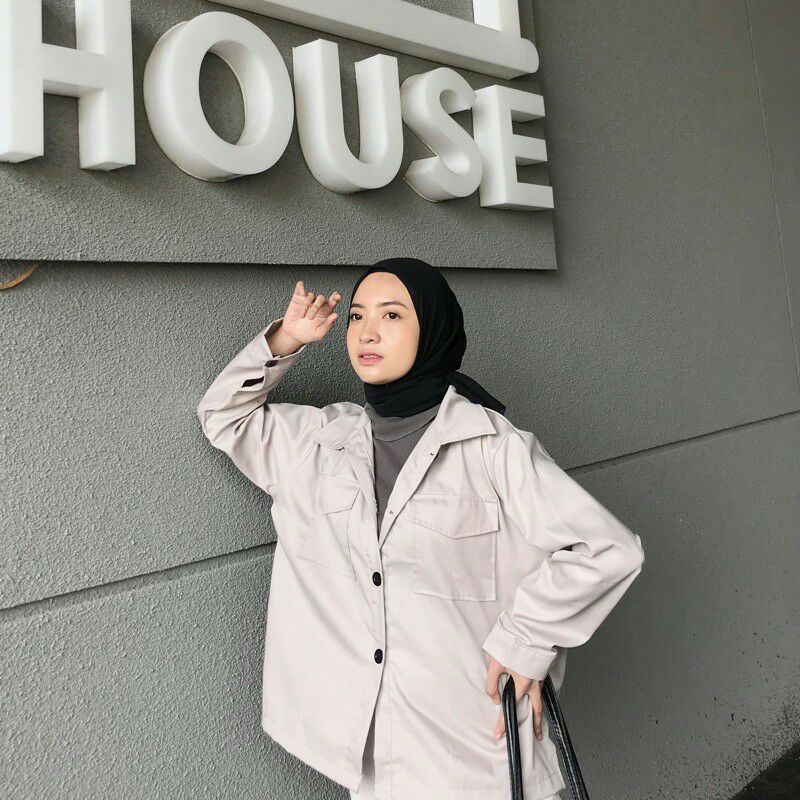 BEFAST - ZEC OOTD Wanita Jacket HANABI / Velmos Drill Jacket / Jaket Kacing / Jaket Wanita Polos / Outer Wanita / Jaket Casual / Outer Style Kekinian