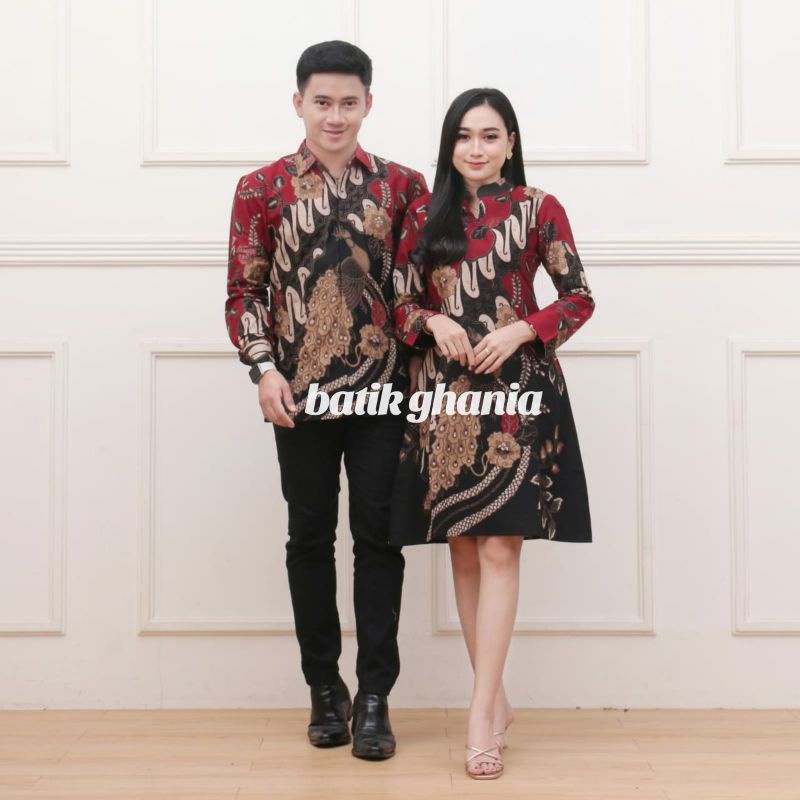 Batik Wanita Tunik Atasan Wanita Lengan Panjang motif senoo manukan