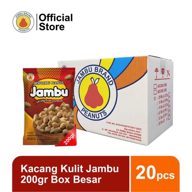 

Kacang Kulit Jambu 200 gr Box Besar