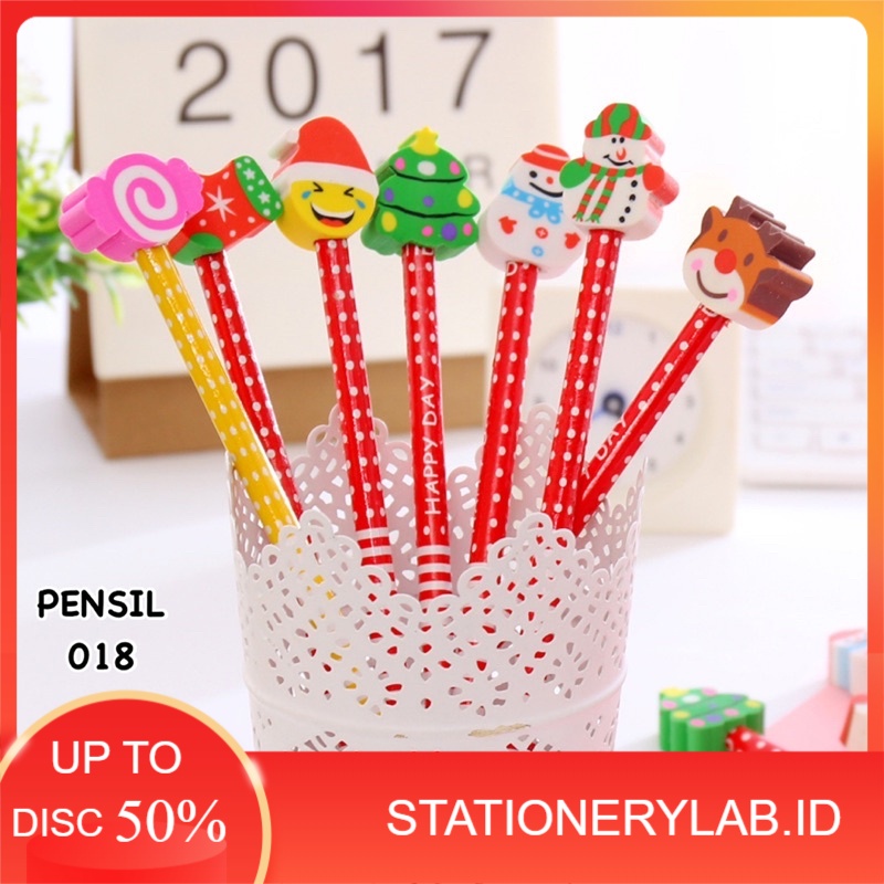 

LAB PENSIL 018 | PENSIL + PENGHAPUS | PENSIL HB EDISI NATAL