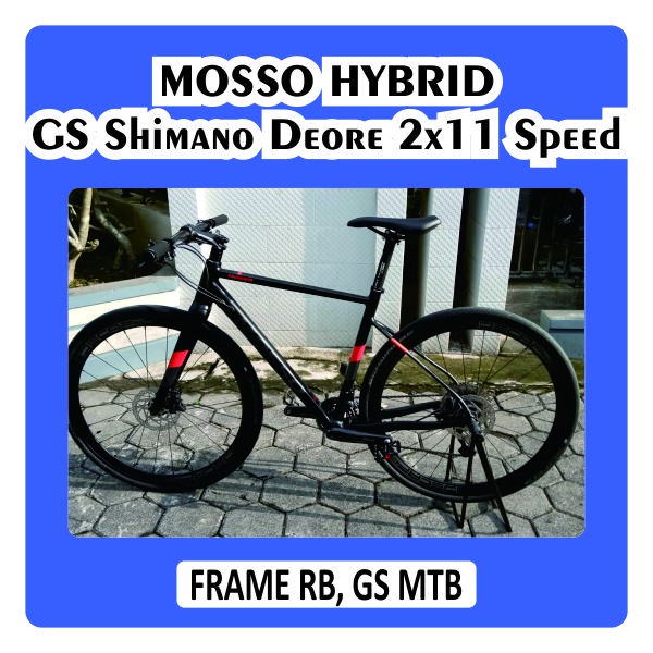 Sepeda Hybrid Frame Roadbike RB Mosso 730 GS Shimano Deore M 5100 Discbrake Handlebar Ritchey Carbon
