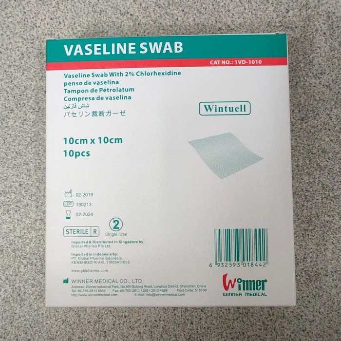 Kasa Jaring-Jaring Steril VASELINE SWAB Winner