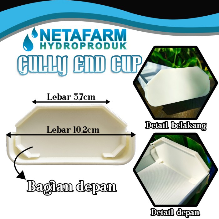 Tutup Gully Hidroponik NFT End Cap - 1 pcs