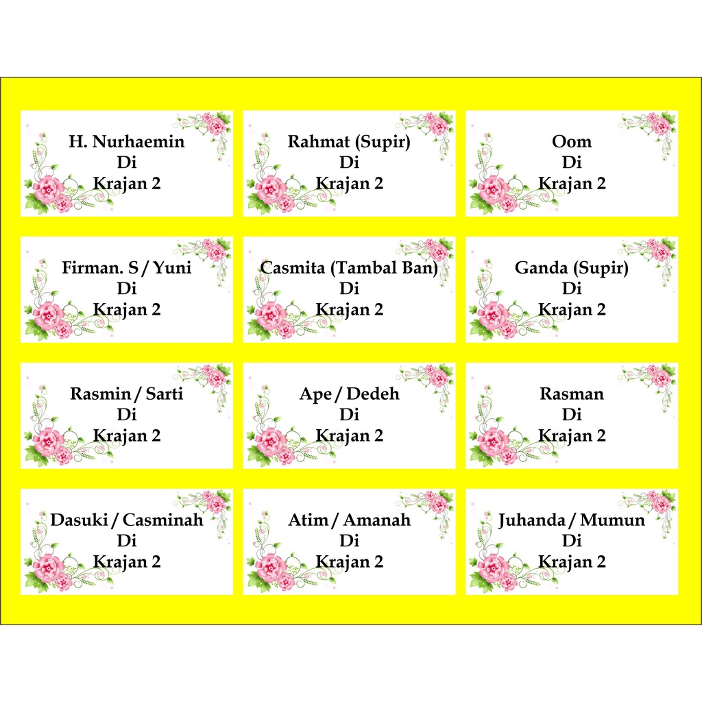 

Jasa Print Label Nama Undangan Pernikahan 103 Termurah