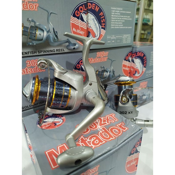 REEL SPINNING GOLDEN FISH MATADOR 302XT SILVER