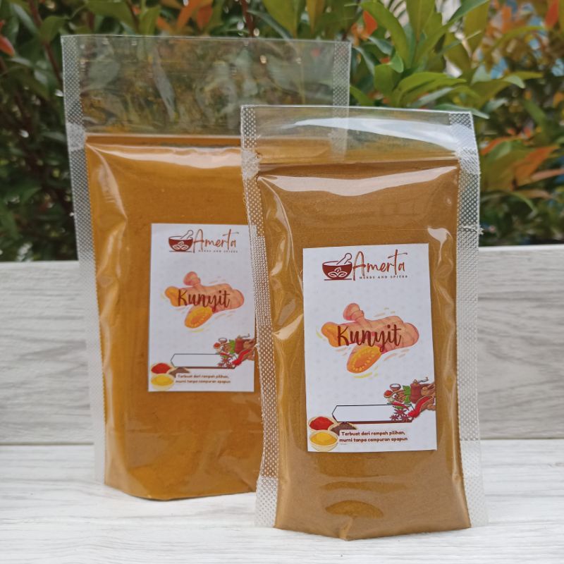 

Kunyit Bubuk Turmeric Powder Amertea Herbs and Spices Jamu Herbal JSR