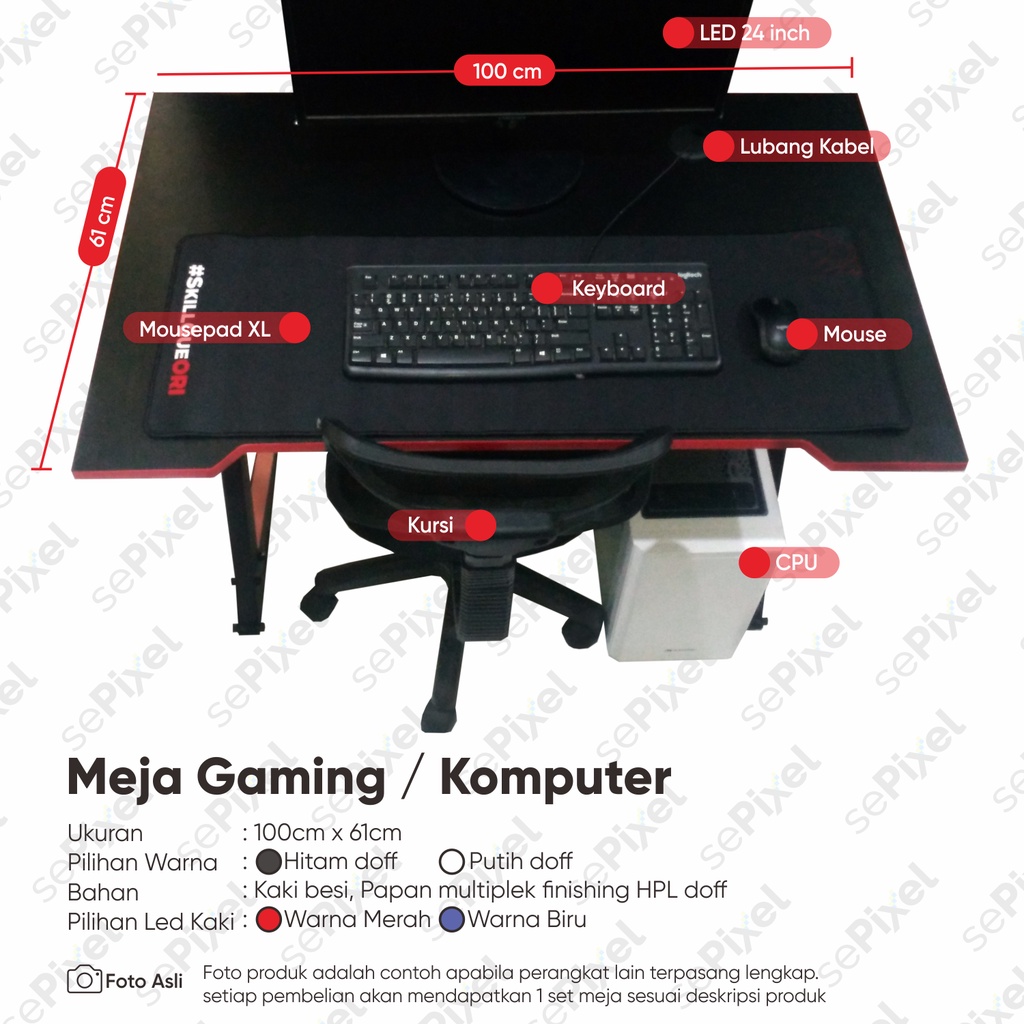 Meja Komputer Kantor &amp; Gaming