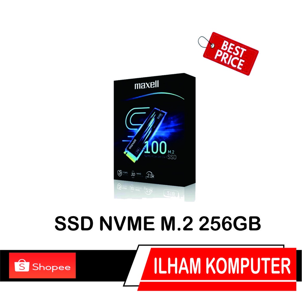 SSD MAXELL 256GB M.2 NVME Read : Up To 2K MB/s