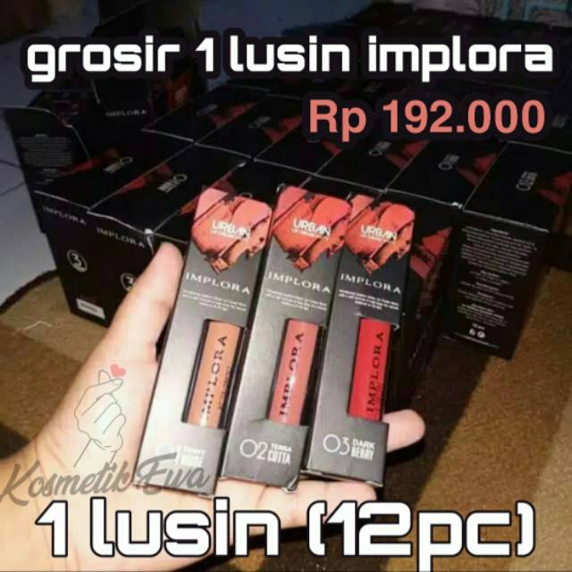 ❤ Ewa  1 Box / 1 LUSIN LIPSTIK IMPLORA / LIPCREAM IMPLORA GROSIR
