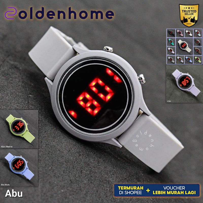 JAM TANGAN LED WANITA LED WATCH HIGH QUALITY BULAT S4 STRAP SILIKON / KARET WATER RESIST JAM TANGAN 