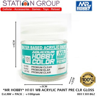 MR HOBBY H101 MR AQUEOUS PREMIUM CLEAR  GLOSS  CAT  ACRYLIC 