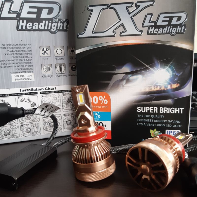 HEADLAMP LX LED HEADLIGHT H11 H4 1warna 12v 24v SILVER V8X