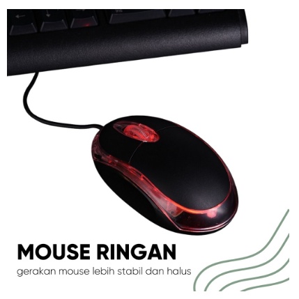 Optical Mouse Unitech M10 Black  Plus LED 800DPI