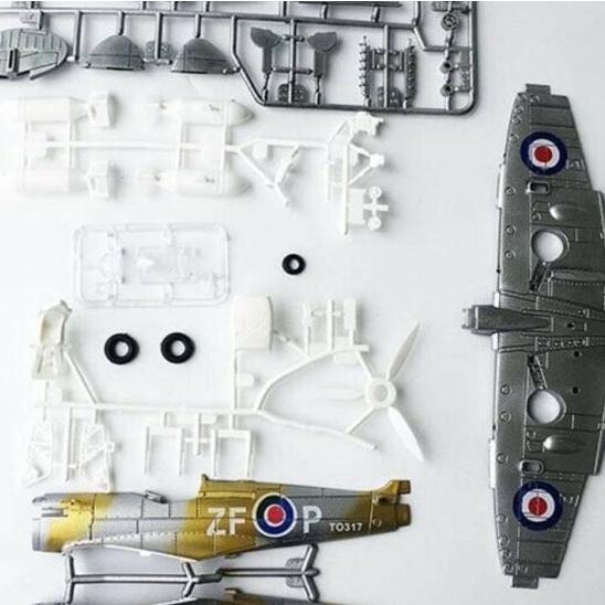 ♖ 1pc Miniatur Diecast Pesawat Tempur Tempur Skala 1 / 48 War ☜