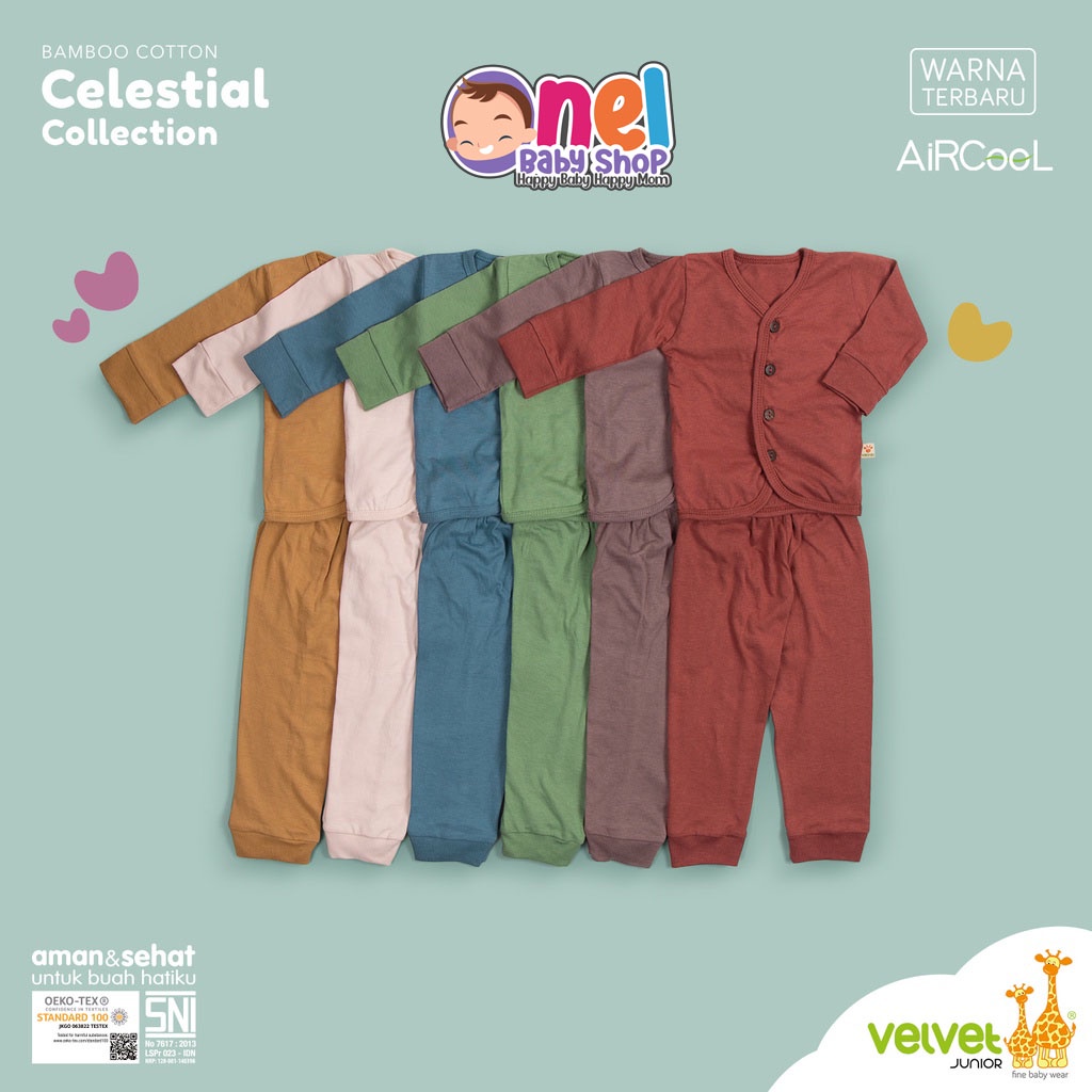 SETELAN BAJU ANAK BAYI - VELVET 1 stel Celestial Baju Panjang NB/S/M/L